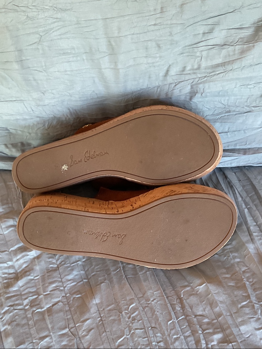 Sam Edelman Chestnut Ranger Suede Platform Sandals - Picture 7 of 8